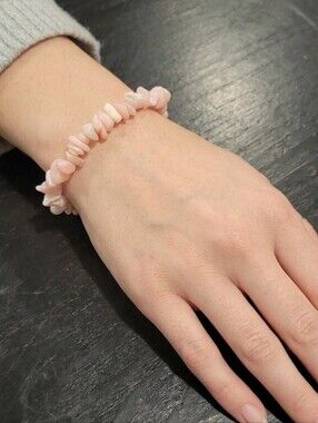 Pink Opal Crystal Chip Bracelet